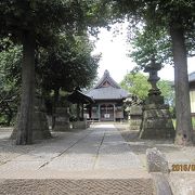 川和町の氏神として祀られ、長い参道や境内の桜は見事です。