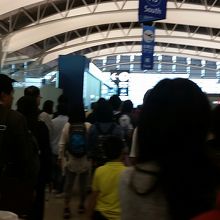 検査場はいつも長蛇の列