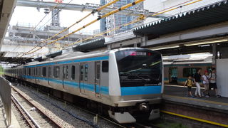 東海道線と並行して走る