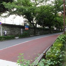 緩い坂道です。