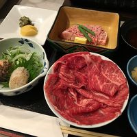 近江牛ステーキとしゃぶしゃぶがついた欲張りなプランです。