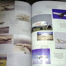 機内誌には,エチオピア航空の歴代の使用機材が。