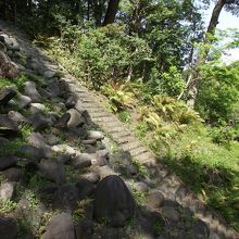 こんな通路も (４７段の愛宕坂 (通行不可))