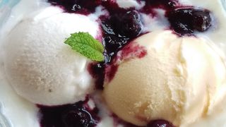 手作りアイスクリームが美味しい