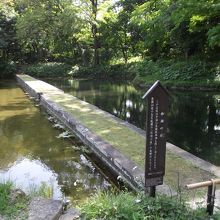 綺麗な石の堤です