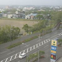 部屋から根室市内方向の写真