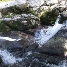 音を立てて流れる沢