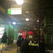 夜の飯田橋駅なら、今は少なくなった屋台ラーメンを