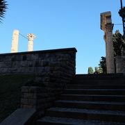 街中の一角に現れるローマ遺跡　フォーラム