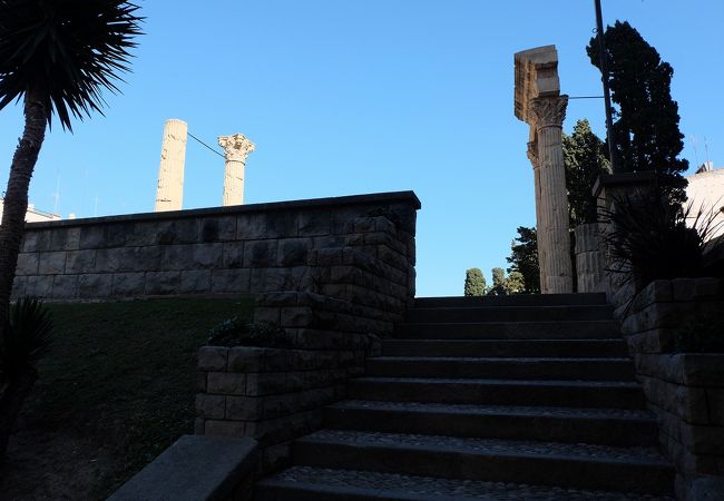 街中の一角に現れるローマ遺跡　フォーラム