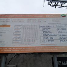 ハノイ駅発の時刻表