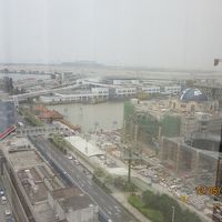 部屋からフェリーターミナルが見えた