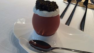 エッグキャビアとランチコースで大満足でした！