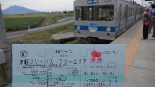 田舎館村の田んぼアート開催時のみ電車が停車する無人駅です