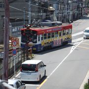 ミナミの路面電車です。