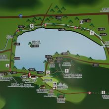 園内マップ。下が北です。