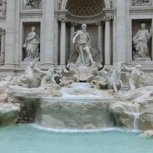 噴水とネプチュ−ン、ケレス、サルースの像