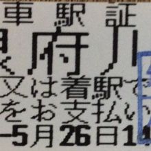  無人駅ですので整理券が発行されます