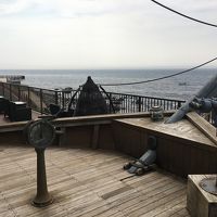 海に面したテラス