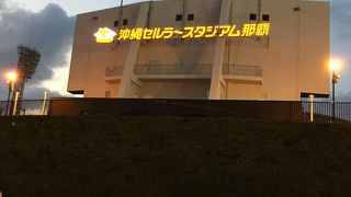 沖縄県で唯一プロ野球ナイターが行える球場です。