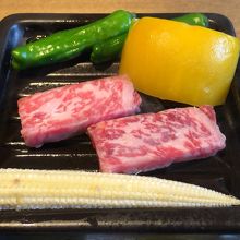 神戸牛の陶板焼き