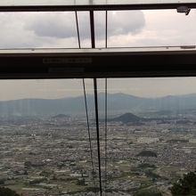 ロープウェーで下山中