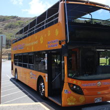 東海岸ツアーのブルーラインは2階建て、他にピンクラインも