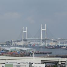 展望台から見える横浜ベイブリッジ