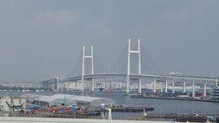 横浜ベイブリッジがマジかに見える