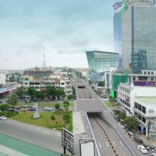 バタナックキャピタルタワーの離れているところから見られていた