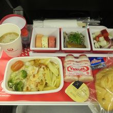 復路：機内食（洋食）