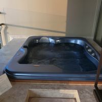 テラスに設置されているジャグジー