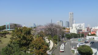 みなとみらいの高層ビルがよく見える