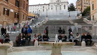 スペイン階段は修復工事中