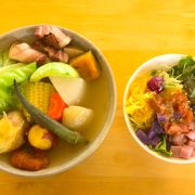 野菜がたくさん、お腹一杯