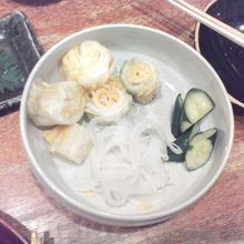 味噌煮込みうどんについてくる　おつけもの