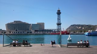 ロープウェイを眺める