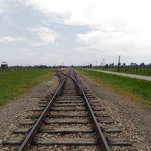 線路の終端から、死の門を見る　（約８００ｍ）