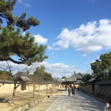 東大門より東院伽藍を望む