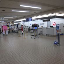 ＪＡＬのカウンターです。ＪＧＣ専用のカウンターがあります。