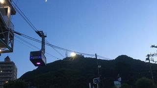 夕焼け空の元町散策後、函館山へ登る。