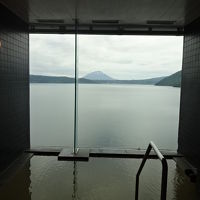 家族貸切風呂からの羊蹄山