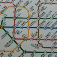ＭＲＴ地下鉄の料金表　台湾ドル　安いです。５分間隔で来ます