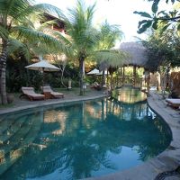 小さいけれど素敵なガーデンプールがあります