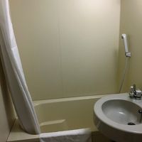 かなり狭いが、ビジネスホテルなので仕方ない