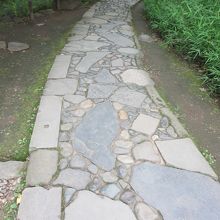 唐門跡から続く延段