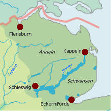 Angelnアンゲルン半島の図