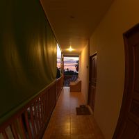 廊下からの夕日