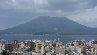 桜島が正面に見えます
