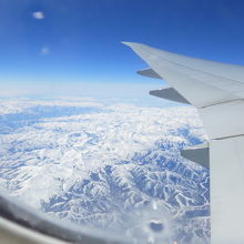 ロシア上空の景色